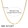 Women's Hollow Ball Chain Multilayer Summer Clavicle Chain Stainless Steel Necklace With Leaf Rhombus Star Geometric Pattern Furnace Vacuum Plating 18K