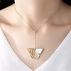 Women's Hollow Butterfly Pendant Necklace With Copper And Zircon Electroplated Geometric Design And Cross Chain Elegant Fashion Jewelry