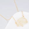 Women's Hollow Geometric Origami Animal Pendant Necklace In Stainless Steel With Electroplated Finish