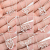 Women's Hollow Geometric Origami Animal Pendant Necklace In Stainless Steel With Electroplated Finish