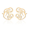 Women's Hollow Out Mother And Children Cartoon Stud Earrings Stainless Steel Electroplated Jewelry Mother's Day Gift Wholesale