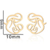 Women's Hollow Out Mother And Children Cartoon Stud Earrings Stainless Steel Electroplated Jewelry Mother's Day Gift Wholesale