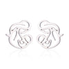 Women's Hollow Out Mother And Children Cartoon Stud Earrings Stainless Steel Electroplated Jewelry Mother's Day Gift Wholesale