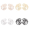 Women's Hollow Out Mother And Children Cartoon Stud Earrings Stainless Steel Electroplated Jewelry Mother's Day Gift Wholesale