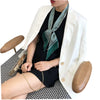 Women's Houndstooth Simulation Silk Long Rectangle Ribbon Scarf Thin Narrow Decorative Hair Band Small Scarf For Four Seasons