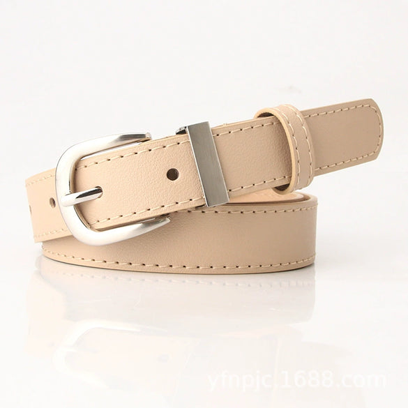 Women's Imitation Leather Allmatch Decorative Belt For Girls And Students