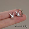 Women's Imitation Pearl Earrings With Geometric Animal And Zodiac Designs Copper Electroplated Christmas Festival Jewelry