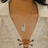 Women's Imitation Pearl Fruit Shaped Beaded Necklace With Electroplating And Water Drop Pendant
