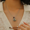 Women's Imitation Pearl Fruit Shaped Beaded Necklace With Electroplating And Water Drop Pendant