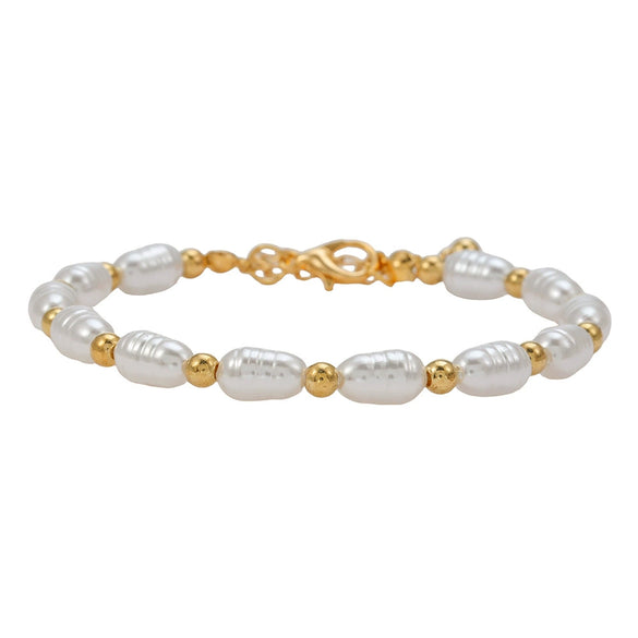 Women's Imitation Pearl Handmade Star Shaped Bracelet Little Fragrance Style Versatile Daily Simple Adjustable