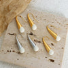 Women's Ins Cold Style Geometric 316L Stainless Steel Goldplated Earrings