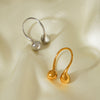 Women's Ins Style Geometric Stainless Steel Electroplated Open Rings Jewelry