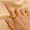 Women's Ins Style Open Diamond Hollow Geometric Heart Shape Stainless Steel Ring And Bracelet With Electroplating