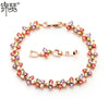 Women's Irregular Copper Bracelet With Flower Motif And Zircon Inlay Electroplated Fashion Jewelry