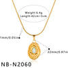Women's Irregular Flower Geometric Necklace With Resin Inlay And Electroplated Stainless Steel Pendant