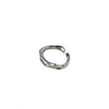 Women's Irregular Geometric Copper Metal Ring With Electroplated Retro Fashion Design Adjustable Open Finger Ring