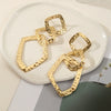 Women's Irregular Geometric Earrings With Electroplated Finish And Silver Earring Posts Fashion Statement Jewelry Wholesale
