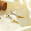 Women's Irregular Geometric Hollow Stainless Steel Earrings With 18K Vacuum Plating Simple Non Fading Style