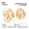 Women's Irregular Geometric Pleated Stud Earrings In Electroplated Iron With Glossy Finish And Steel Posts