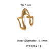 Women's Irregular Geometric Stainless Steel Open Ring With Electroplated Non Fading Minimalist Design