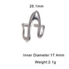 Women's Irregular Geometric Stainless Steel Open Ring With Electroplated Non Fading Minimalist Design