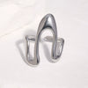 Women's Irregular Geometric Stainless Steel Open Ring With Electroplated Non Fading Minimalist Design