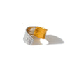 Women's Irregular Geometric Stainless Steel Open Ring With 18K Vacuum Plating Minimalist Adjustable Fashion Jewelry