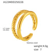 Women's Irregular Open Ring Titanium Steel Pvd Plated Geometric Light Luxury Style