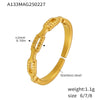 Women's Irregular Open Ring Titanium Steel Pvd Plated Geometric Light Luxury Style