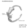 Women's Irregular Open Ring Titanium Steel Pvd Plated Geometric Light Luxury Style