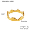 Women's Irregular Open Ring Titanium Steel Pvd Plated Geometric Light Luxury Style