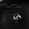 Women's Irregular Pleated Copper Metal Ring Geometric Adjustable Open Ring Electroplated Fashion Index Finger Ring