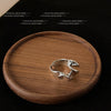 Women's Irregular Pleated Copper Metal Ring Geometric Adjustable Open Ring Electroplated Fashion Index Finger Ring