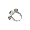 Women's Irregular Pleated Copper Metal Ring Geometric Adjustable Open Ring Electroplated Fashion Index Finger Ring