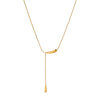 Women's Irregular Water Drop Geometric Pendant Necklace In Electroplated Stainless Steel With Regular Chain