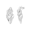 Women's Irregular Wrinkled Metal S925 Sterling Silver Earrings
