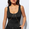 Women's Jewelry Alloy Inlaid Artificial Gemstones And Semiprecious Stones Butterfly Tassel Body Chain With Electroplating
