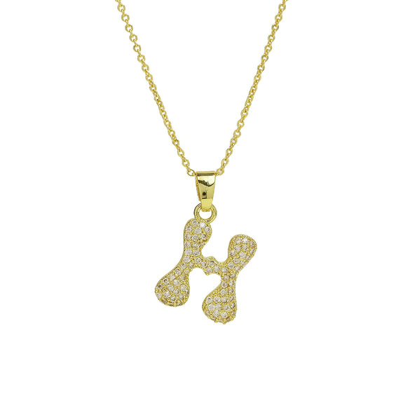 Women's Jewelry Copper And Brass Electroplated Letter Pendant Ochain Necklace