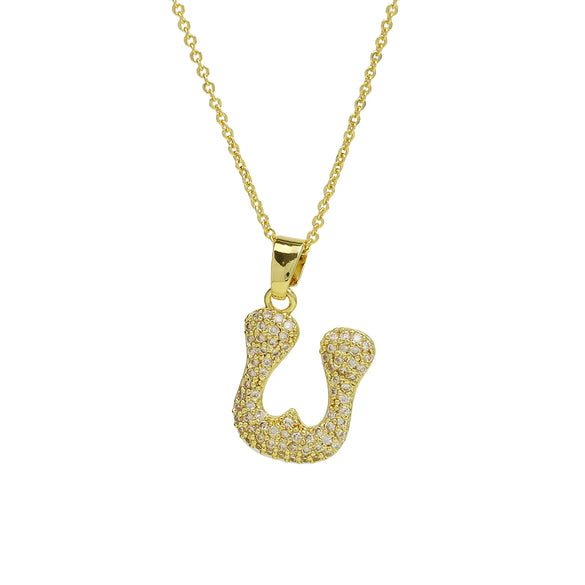 Women's Jewelry Copper And Brass Electroplated Letter Pendant Ochain Necklace