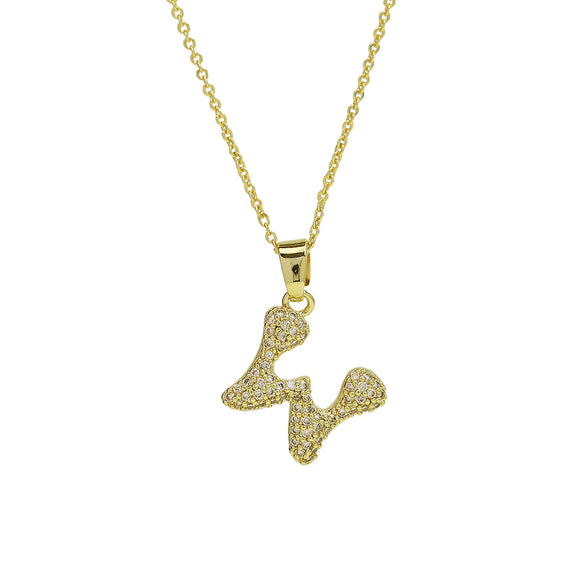 Women's Jewelry Copper And Brass Electroplated Letter Pendant Ochain Necklace