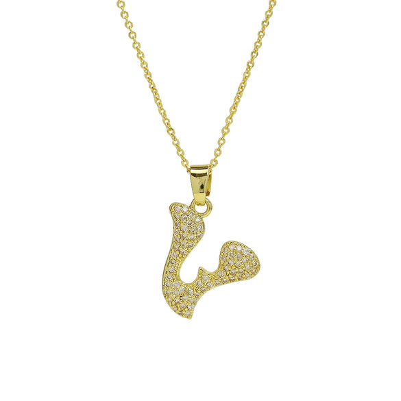 Women's Jewelry Copper And Brass Electroplated Letter Pendant Ochain Necklace