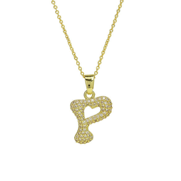 Women's Jewelry Copper And Brass Electroplated Letter Pendant Ochain Necklace