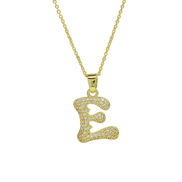 Women's Jewelry Copper And Brass Electroplated Letter Pendant Ochain Necklace