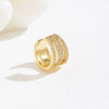 Women's Jewelry Copper Geometric Ear Clip With Electroplating And Microinlaid Zirconium Retro Style