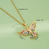 Women's Jewelry Copper Pendant Necklace With Angel Wings Animal Zodiac Pattern 18K Gold Plated Light Luxury Style