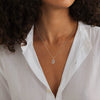 Women's Jewelry Copper Plated Real Gold Geometric Hexagon Zircon Necklace