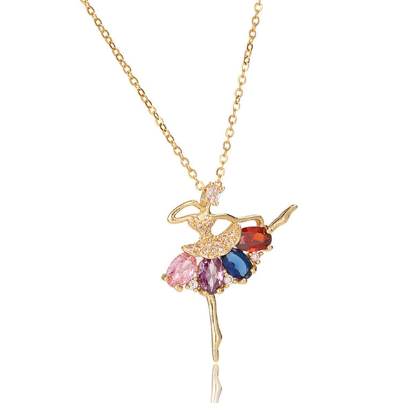 Women's Jewelry Copper Titanium Steel Ochain Pendant Necklace With Electroplating Design