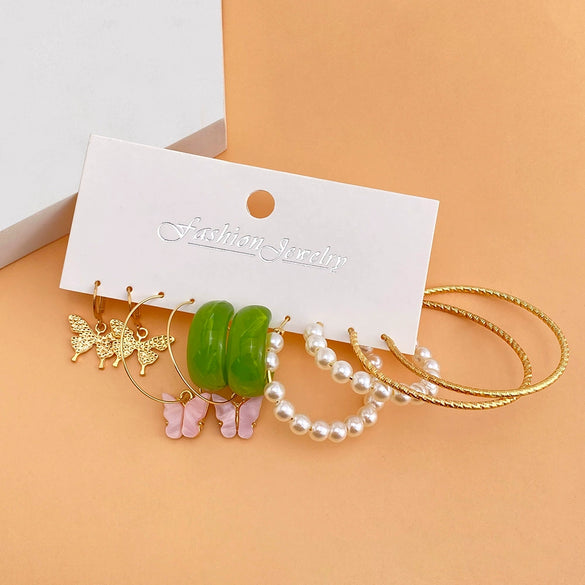 Women's Jewelry Crystal Alloy Retro Natural Style Butterfly Microinlay Earrings
