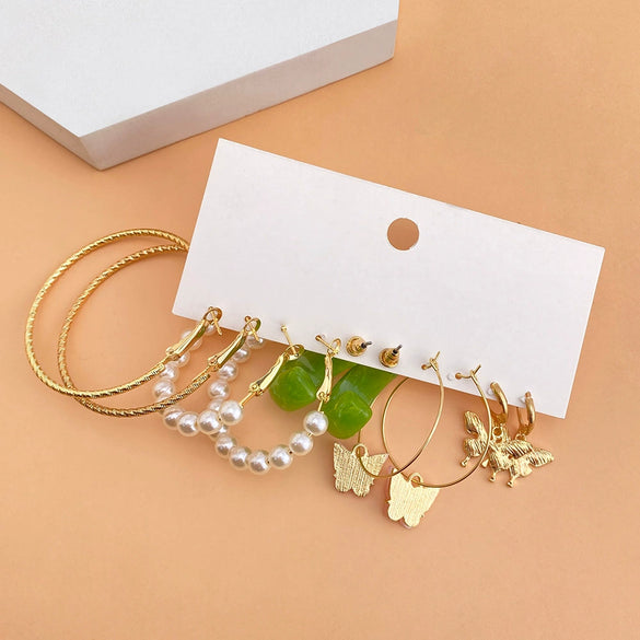 Women's Jewelry Crystal Alloy Retro Natural Style Butterfly Microinlay Earrings
