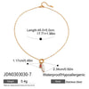 Women's Jewelry Freshwater Pearl Titanium Steel Geometric Retro Necklace With Electroplating